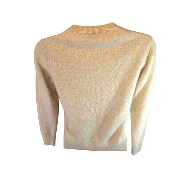 Hilary Radley Classic Cashmere Crew Neck Sweater Women Sz XS Oatmeal Long Sleeve - Picture 5 of 7